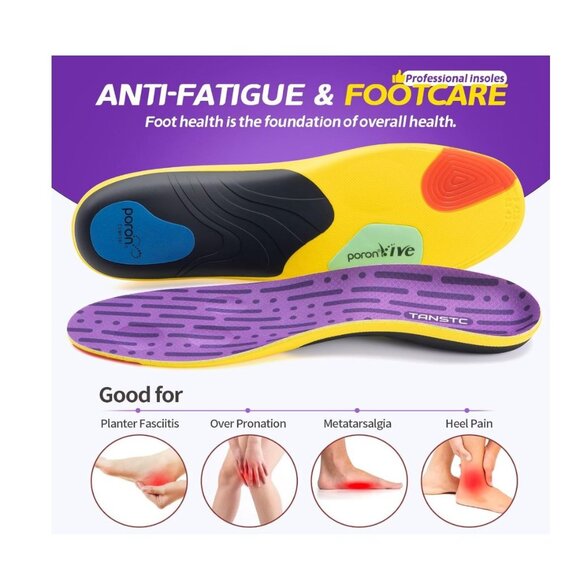 TANSTC Rogers Poron Sport Insole, Pain Relief Shock Absorption Sport Inserts (Pu - Picture 2 of 6